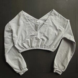 Meshki | Long Sleeve V-Neck Crop Top